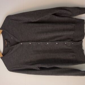 A.Giannetti Merino Wool Gray Button Down Career Work Cardigan Size 1X